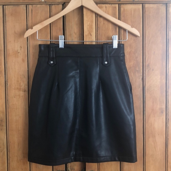 7 For All Mankind Faux Leather Mini - Picture 2 of 5